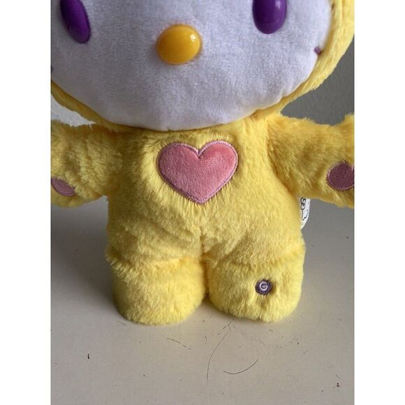 Hello Kitty Side Stepper Musical Greeter Bunny Hop 16" Yellow Easter Plush NEW - Picture 4 of 14